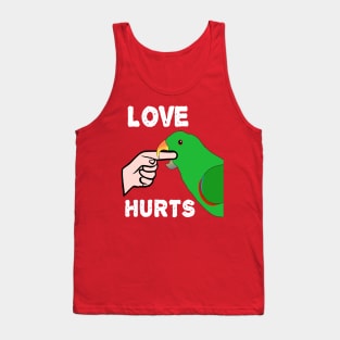 Love Hurts Eclectus Male Parrot Biting Tank Top